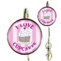 Accroche-clés I Love Cupcakes Roses
