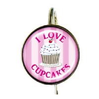 Accroche-clés I Love Cupcakes Roses